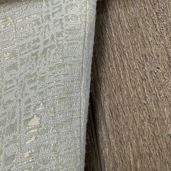 Dalia Jacquard Cocktail Party Dress w/ Pockets Sz 6 Sleeveless Lined Cream/Gold - Picture 8 of 14